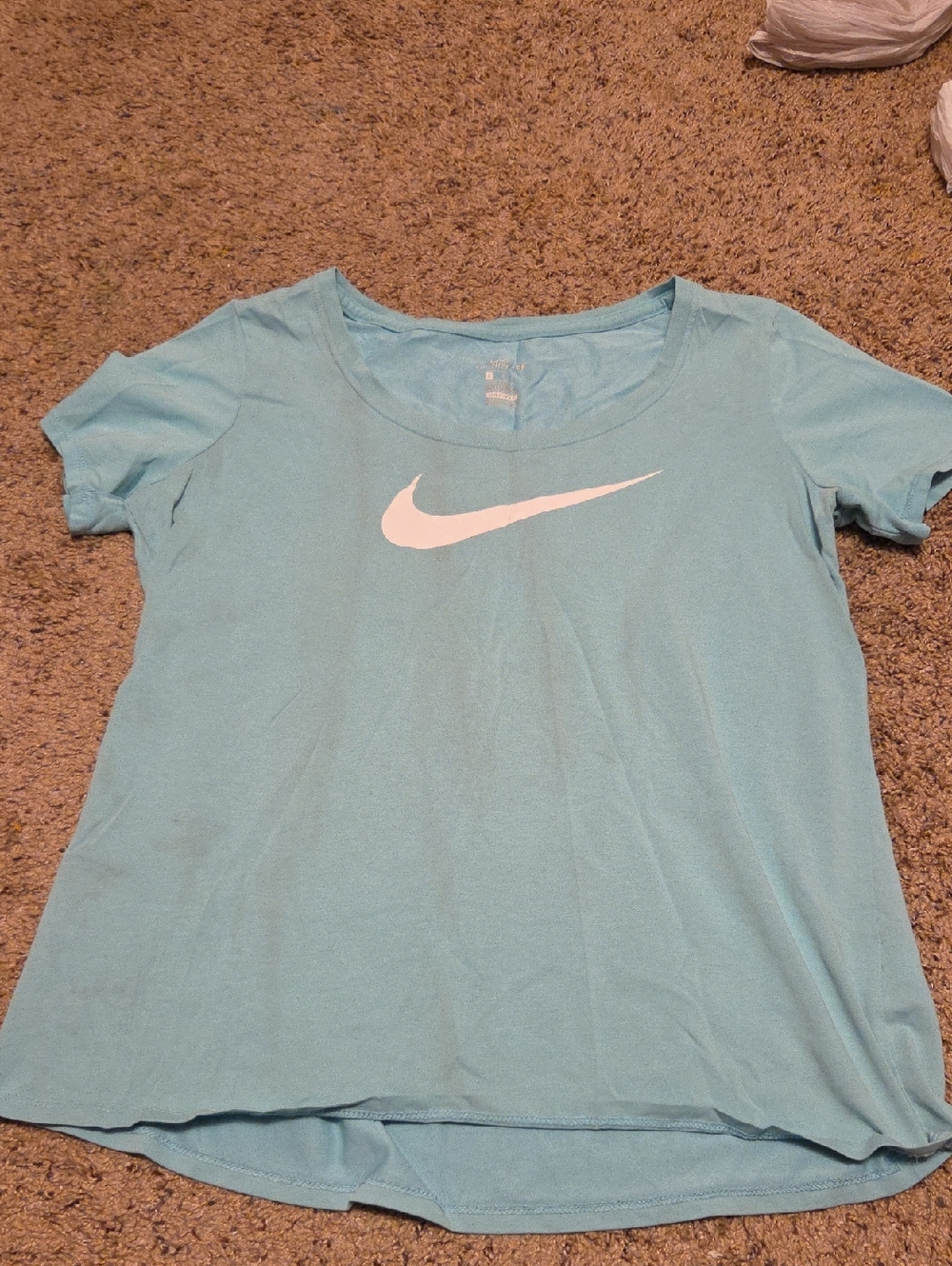 Nike Light Blue Short Sleeve Tee with White Swoosh